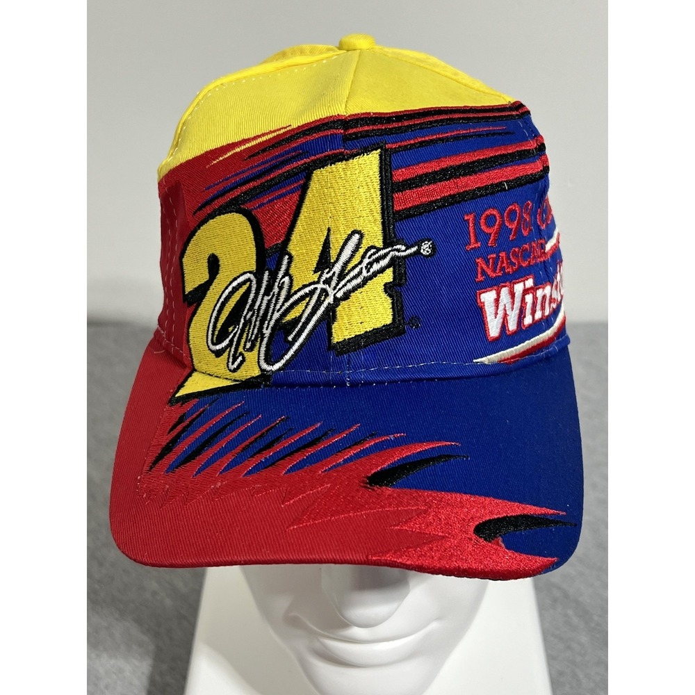 Vintage Jeff Gordon Hat Cap Snap Back Mens NASCAR Racing 1998 Winston Cup 90s